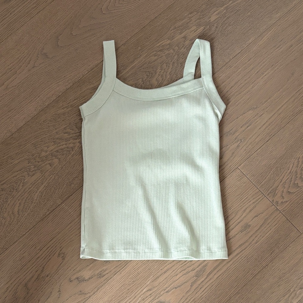 American Eagle Outfitters Mint Ribbed Tank Top